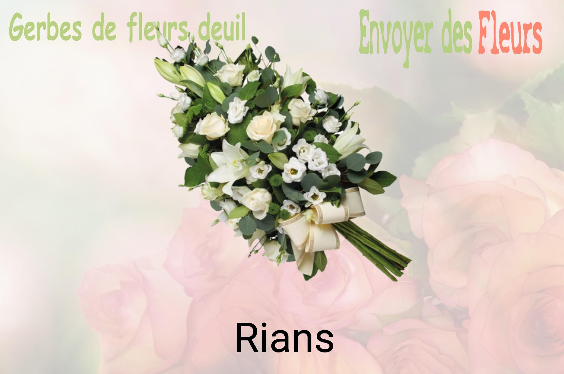 Gerbe de fleurs de deuil livrée à Rians